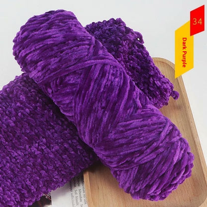 Chenille Gold Velvet Thick Knitting Wool Yarn Ball Scarf Sweater Doll Woven Material Kit