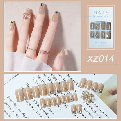 Nail Beauty New Hand-painted Fake Nail Tip Tulip Patch