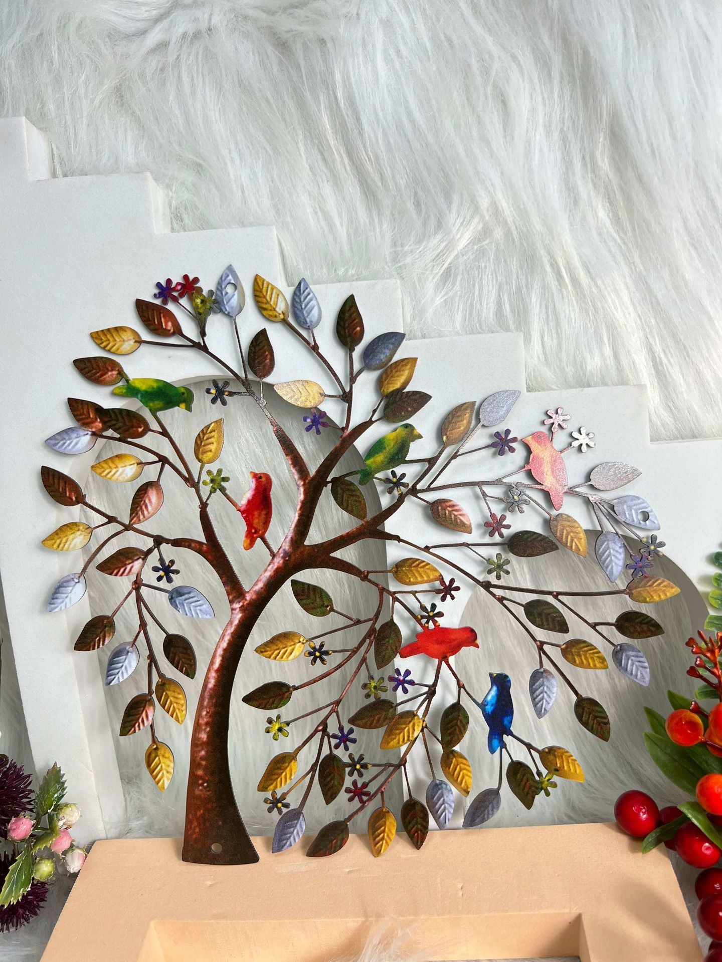 Metal Wall Art Heart-shaped Tree Of Life Ornament