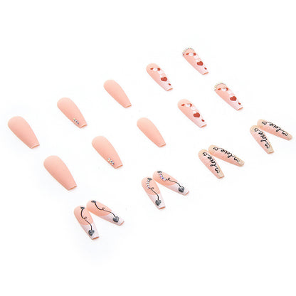 Embossed Diamond Style True Love Ballet Sweet Square Nail Sticker