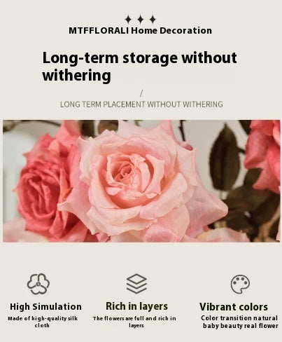 Künstliche Blumen, getrocknete Kunstblumen, Retro-Ölgemälde, Wohnzimmerdekoration