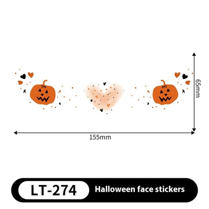 Halloween Makeup Stickers Dress Up Cute Painted