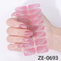 New Onion Powder Cat Eye Nail Applique 16 Finger Nail Sticker