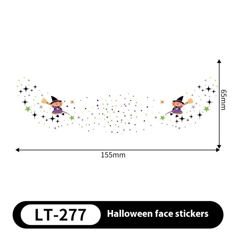 Halloween Makeup Stickers Dress Up Cute Painted