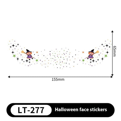 Halloween Makeup Stickers Dress Up Cute Painted