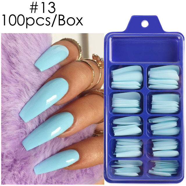 Blue Box Full Paste Wear Long Ballet Nail Plate
