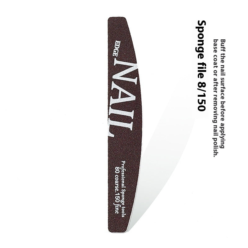Manicure Nail File Polish Rub Pieces Nail Scissors Sponge Rub Burnishing Stick Nail Beauty Tool Set