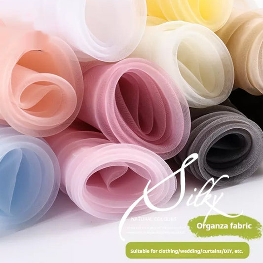 Fine-meshed Organza Fabric Yarn Sheer Yarn Wedding Dress