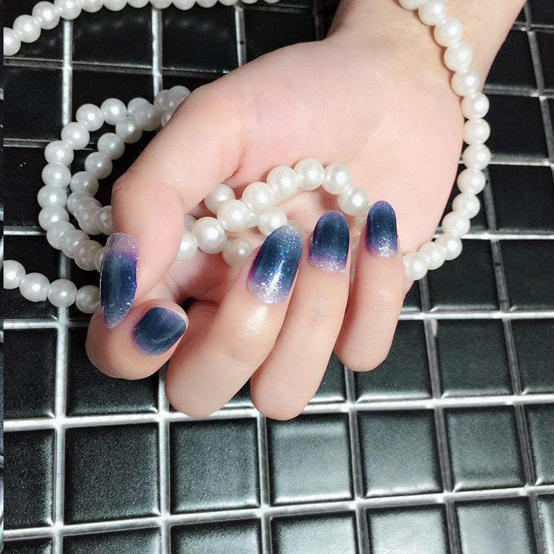 Internet Celebrity Gradient Onion Powder Little Nail Stickers