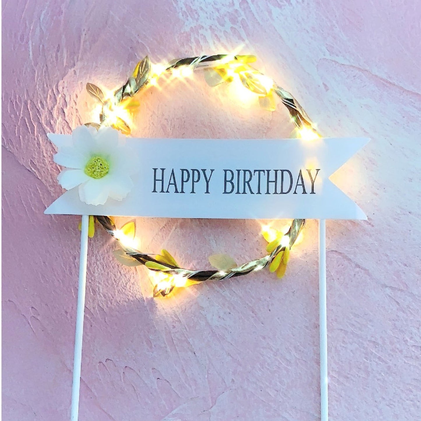 Creative Birthday Cake Round Garland Light Inserts