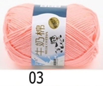 5-Strand Milk Cotton Wool Woven Medium Thickness Doll Slippers Yarn