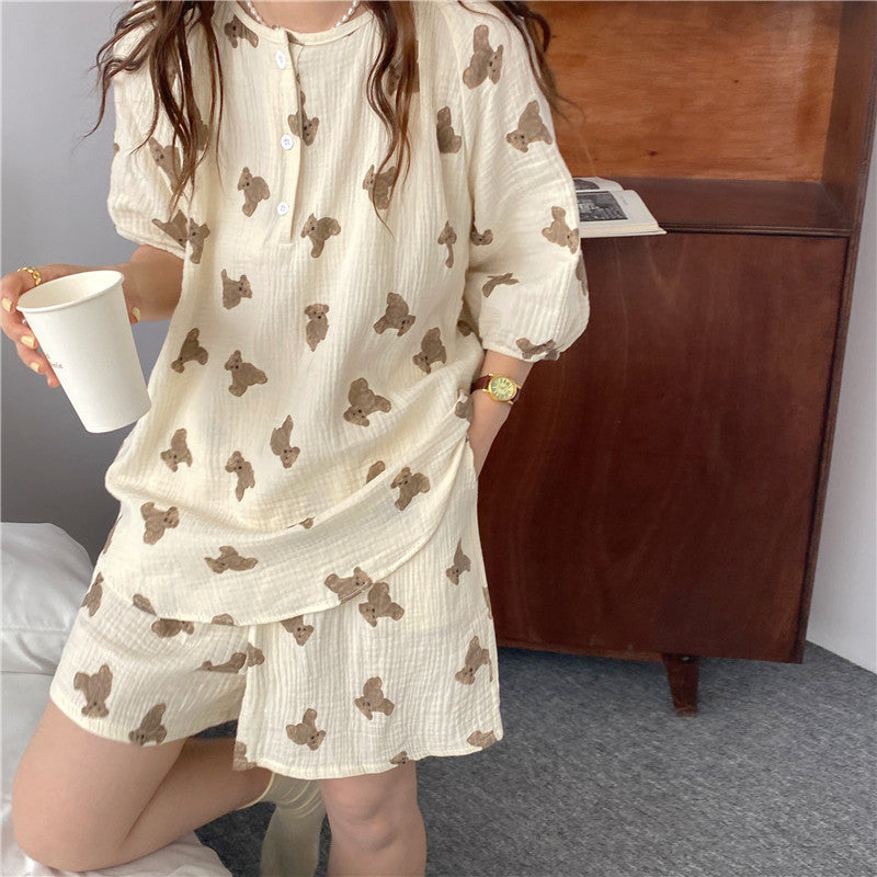 Breathable Cotton Yarn Homewear Series Pajamas Set