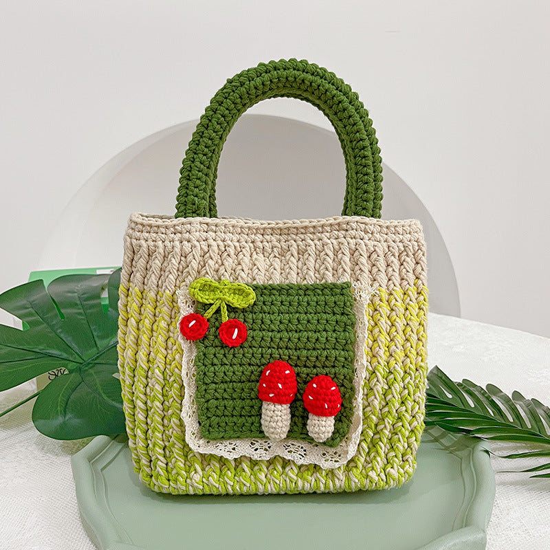Handmade Sunflower Handbag Woven With Yarn