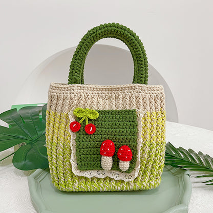 Handmade Sunflower Handbag Woven With Yarn