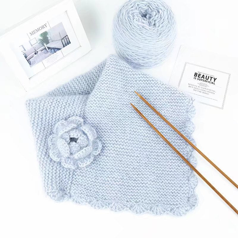 3 Two Groups Of Squirrel-velvet Yarn Hand-knitted Medium Thickness Hat Scarf Coat Waistcoat Cushion Plush Wool 150g