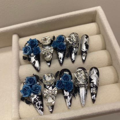 Heavy Industry Dark Series Camellia Lace European And American Style Handmade Wear Armor