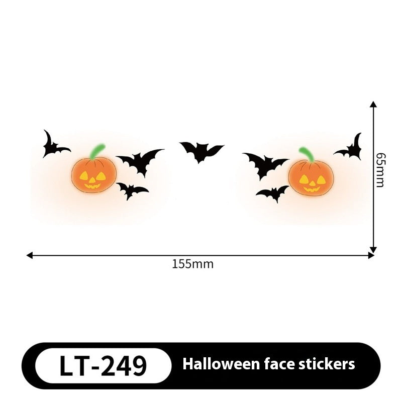Halloween Makeup Stickers Dress Up Cute Painted