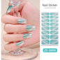 New Onion Powder Cat Eye Nail Applique 16 Finger Nail Sticker