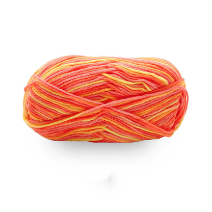 Gradient Color Segment Dyed Milk Cotton Pineapple Bag Knitting Ball Of Yarn