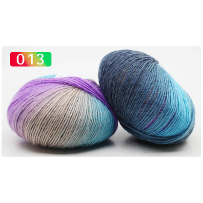 Section Dyed Rainbow Wool Yarn