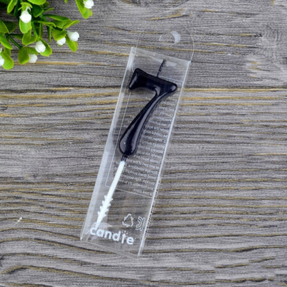 Factory Wholesale 0 To 9 Gold-plated Black Candle Creative Smokeless Birthday Digital Candle PVC Boxed Digital