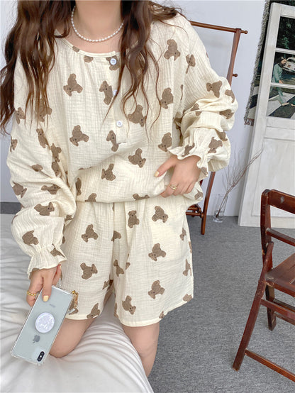 Breathable Cotton Yarn Homewear Series Pajamas Set