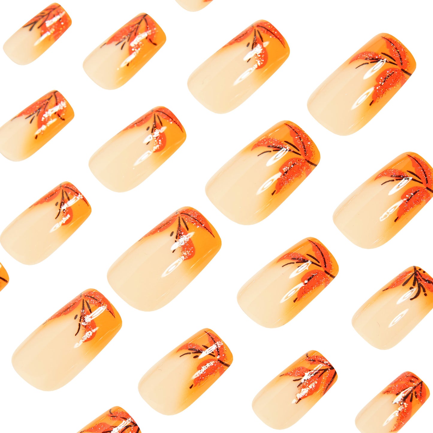 Red Brown Gradient Leaf French Style Armor Piece