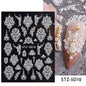 New 5D Stereo Carved Rose Nail Sticker