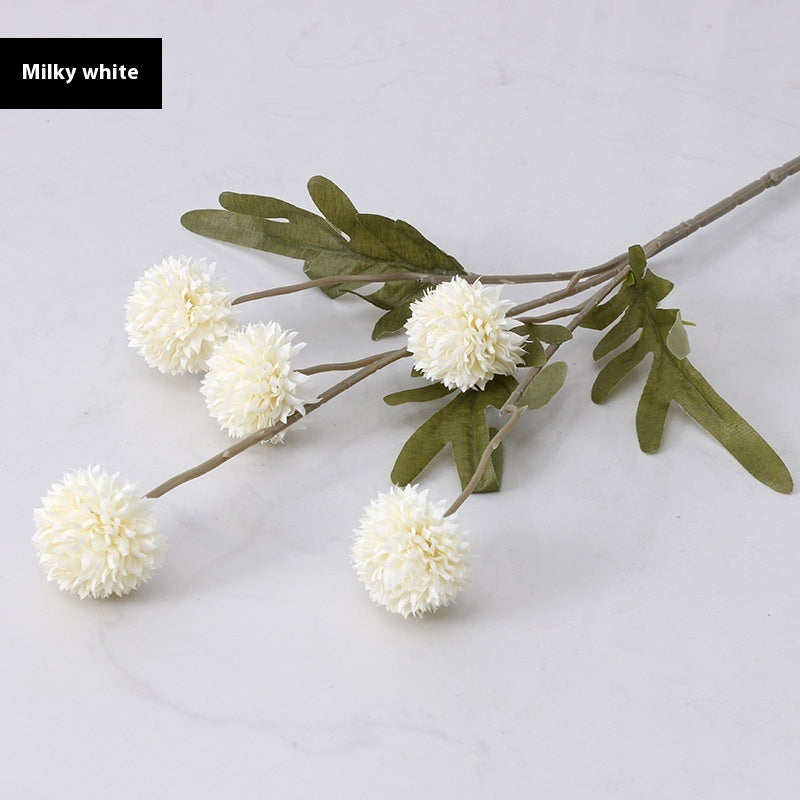 5 Autumn Dandelion Fake Flower Decoration Artificial Flowers