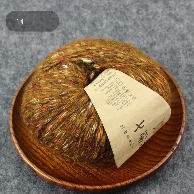 Colorful Woolen Yarn Handmade Crochet Diy Scarf Thread Sweater Hat Thread Medium Thick Woolen Ball