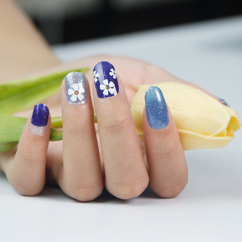 Internet Celebrity Gradient Onion Powder Little Nail Stickers