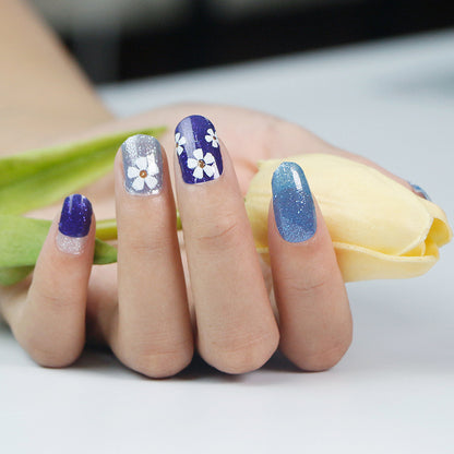 Internet Celebrity Gradient Onion Powder Little Nail Stickers