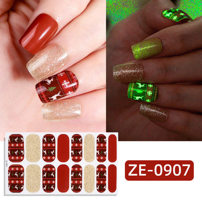 New Christmas Luminous Nail Applique Nail Stickers