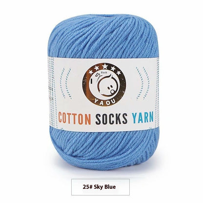 3-strand Combed Cotton Wool DIY Handmade Doll Toys For Babies And Children Yarn 50g