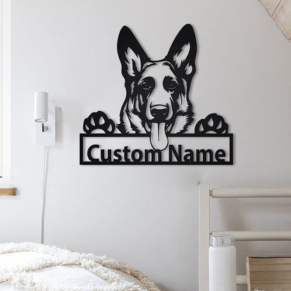 Collie Iron Art Silhouette Wall Pendant