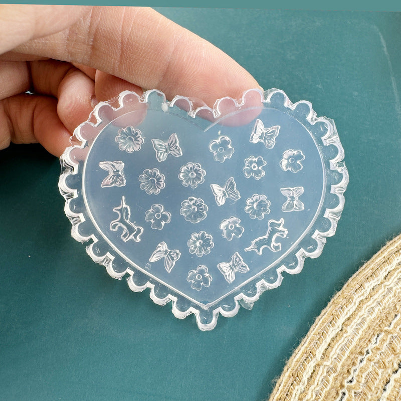 Silicone Non-whitening Flower Cartoon Manicure Mold