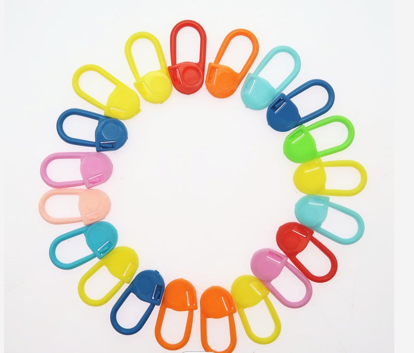 Color Knitting Yarn Small Mark Buckle Positioning Buckle Mixed Color Plastic Knitting Mark Crochet Small Pin