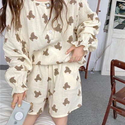 Breathable Cotton Yarn Homewear Series Pajamas Set