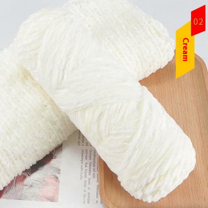 Chenille Gold Velvet Thick Knitting Wool Yarn Ball Scarf Sweater Doll Woven Material Kit