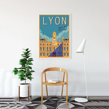 Lyon Art Wall Posters Vintage Tours Of France