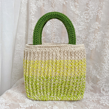 Handmade Sunflower Handbag Woven With Yarn