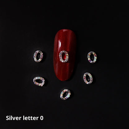 26 Letter Alloy Nail Ornament Nail Crystal