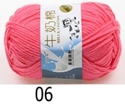 5-Strand Milk Cotton Wool Woven Medium Thickness Doll Slippers Yarn