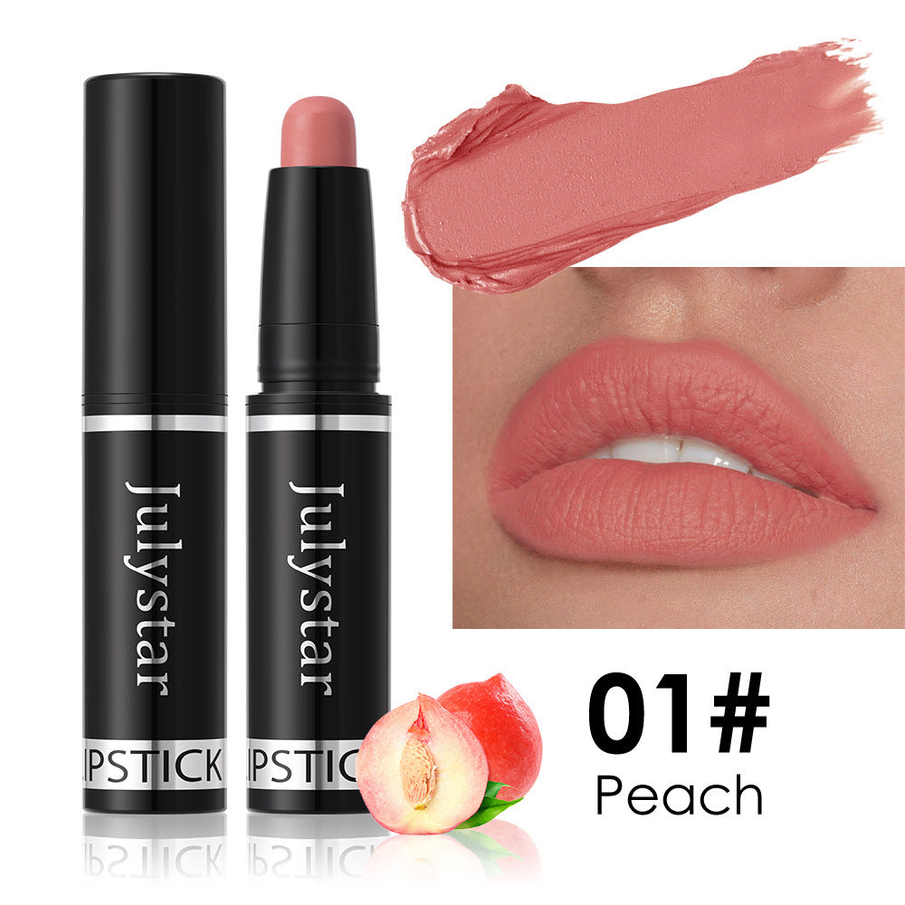Matte Finish Makeup Lipstick Rotating Velvet Lasting No Stain On Cup