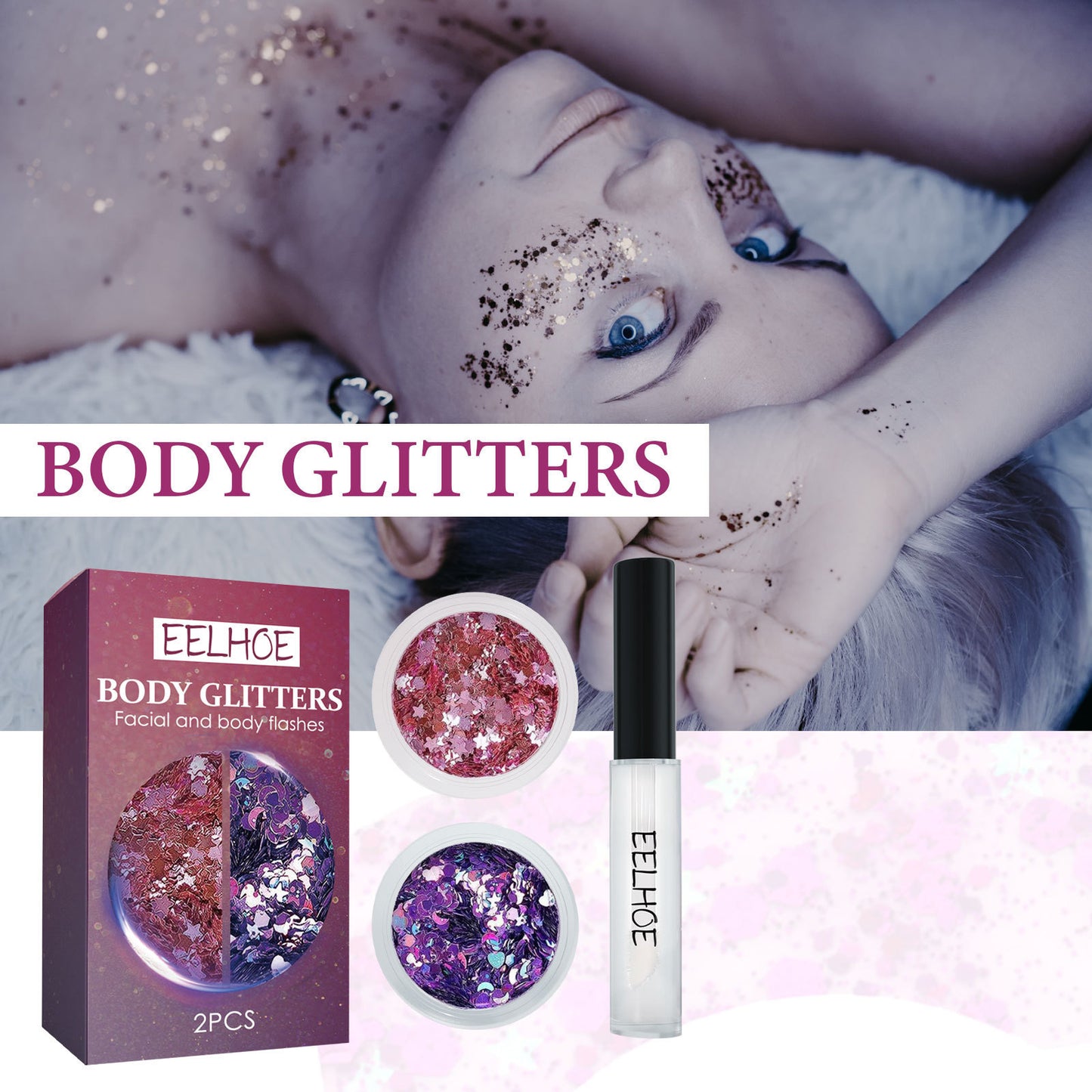 Painted Body Sequins Facial Makeup Body