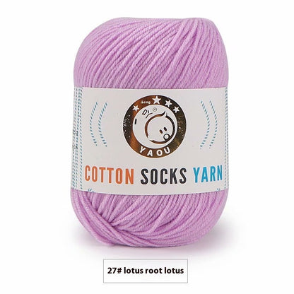 3-strand Combed Cotton Wool DIY Handmade Doll Toys For Babies And Children Yarn 50g