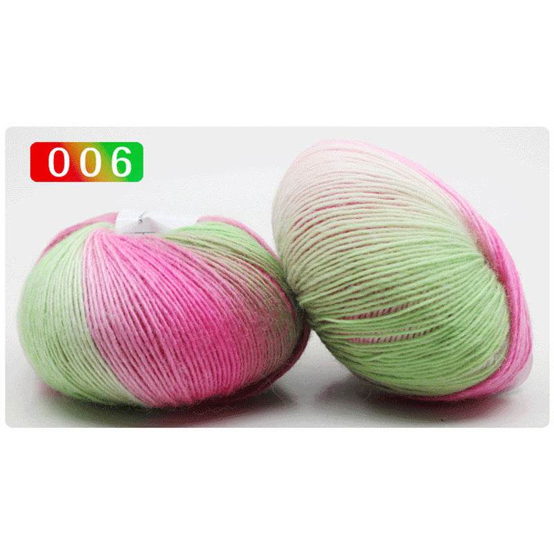 Section Dyed Rainbow Wool Yarn