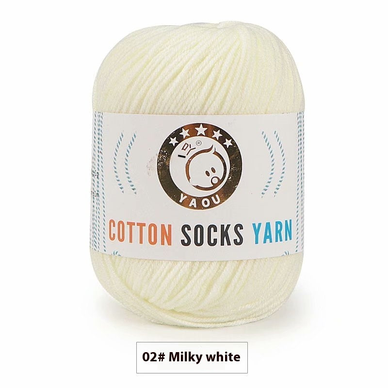 3-strand Combed Cotton Wool DIY Handmade Doll Toys For Babies And Children Yarn 50g