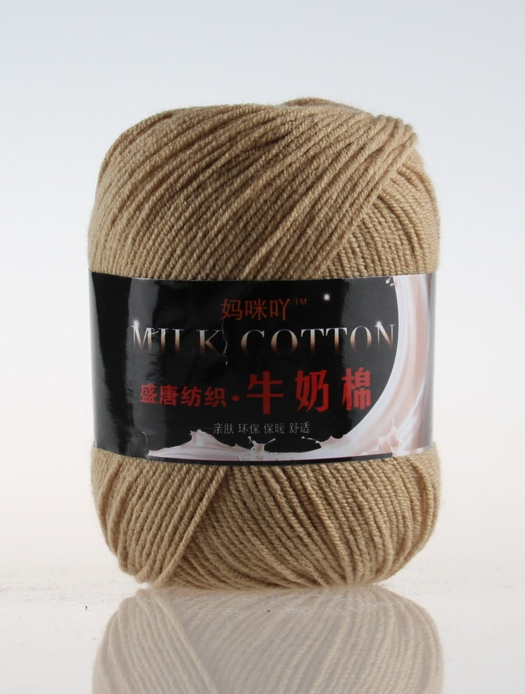 3-Strand Milk Cotton Wool DIY Doll Sweater Scarf Hat Cotton Yarn