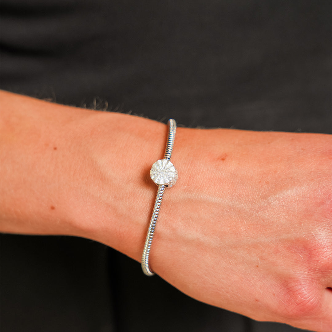 Sparkling Sunrays - Charm 4 mm with Bracelet - Sterling Silver